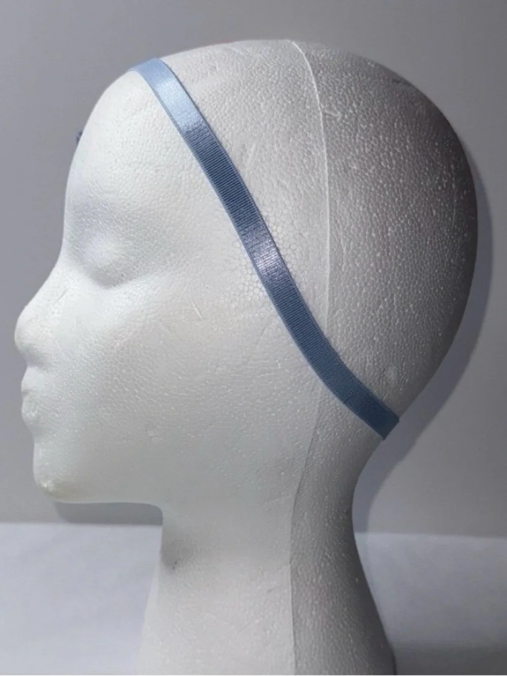 Light Blue Bow Headband with Logo Accent